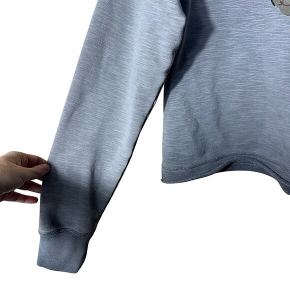 Anthropologie Saturday Sunday Graphic Cropped Sweatshirt Size Small - Picture 2 of 9